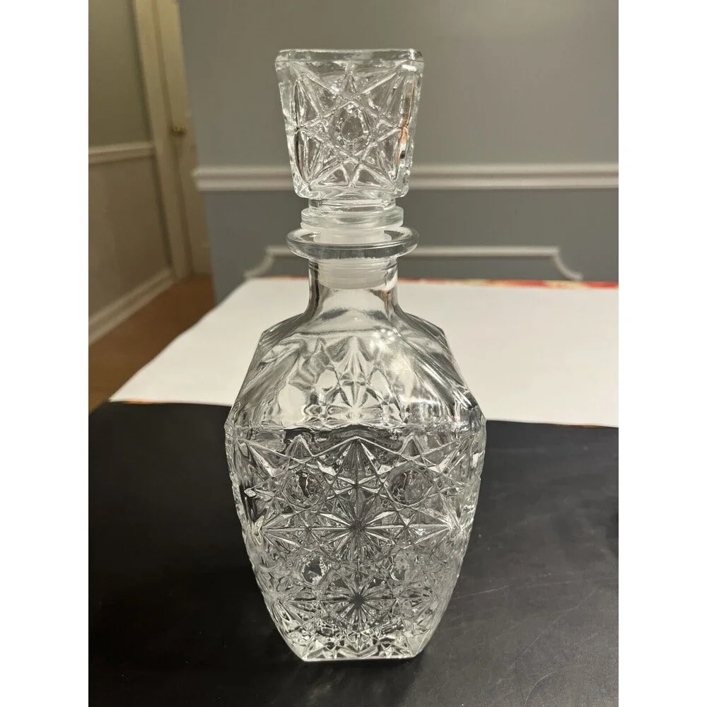 5pc Whiskey Bourbon Decanter w Old Fashioned Glasses & Stopper